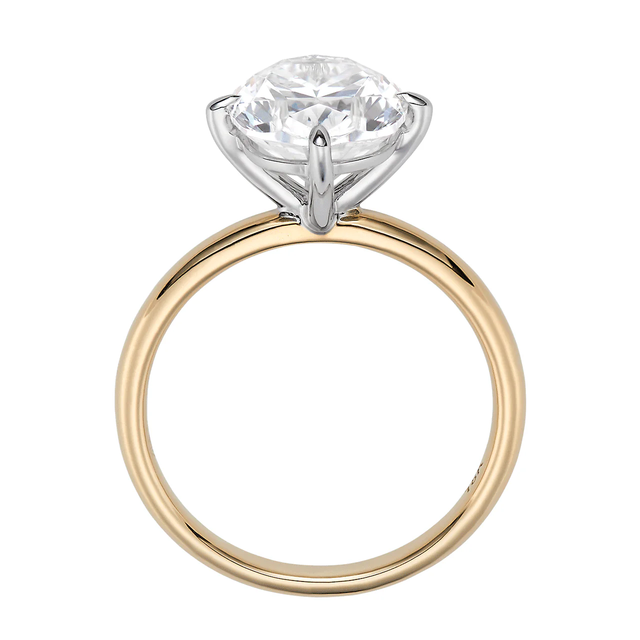 Caroline 18k Yellow Gold Solitaire Mounting Engagement Ring - Image 3