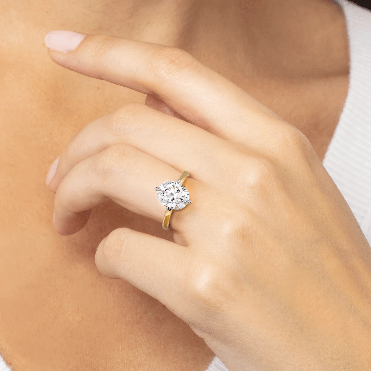 Caroline 18k Yellow Gold Solitaire Mounting Engagement Ring - Image 4