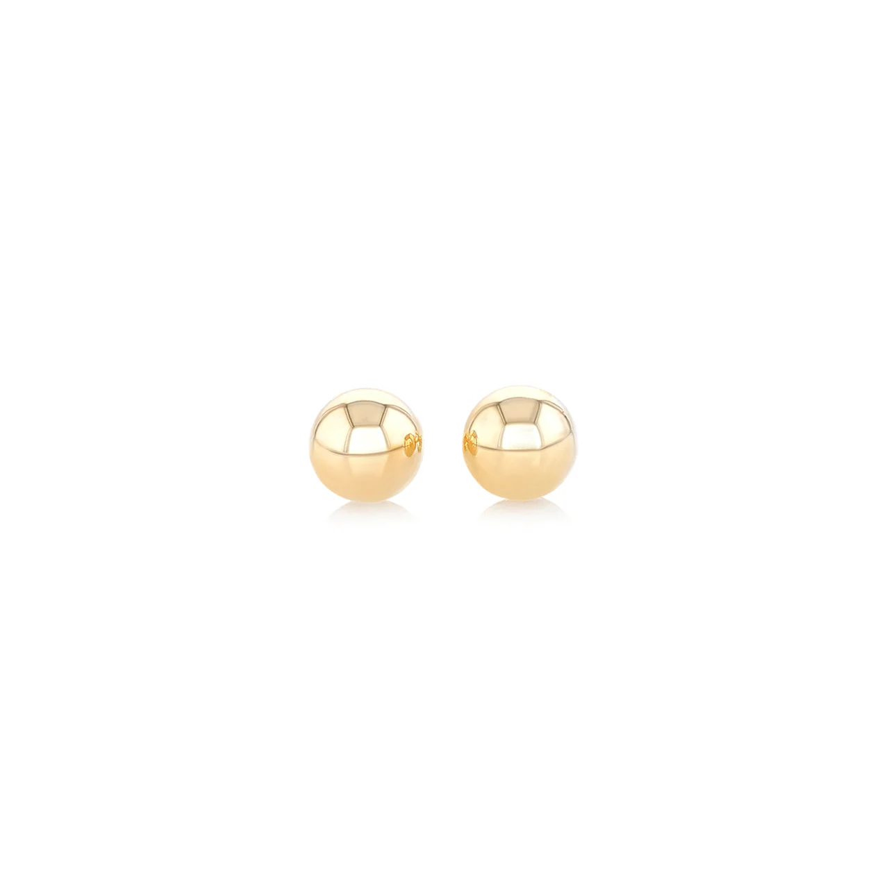 Hamilton Collection Classic 14k Yellow Gold Ball Stud Earrings - Image 4