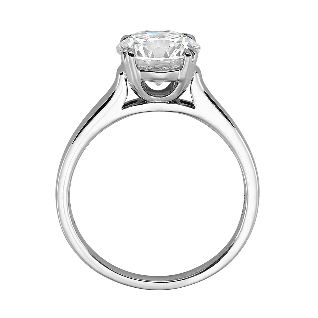 Hamilton Cherish Collection 18k White Gold and Solitaire Mounting Ring - Image 3
