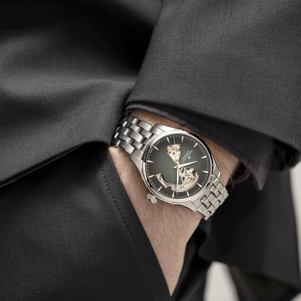 Hamilton Jazzmaster Open Heart Auto 40mm H32675160 - Image 3